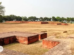 Alexander Cunningham identified the ruins of the Ashokan stupa in bogra