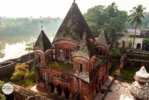 Govinda Temple in puthia is decorated with intricate terracotta designs