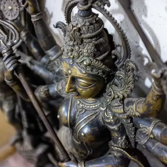 Hindu deity made by dhamrai metal crafting artisans