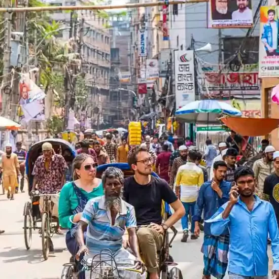 No trip to old dhaka complete without a painted rickshaw ride