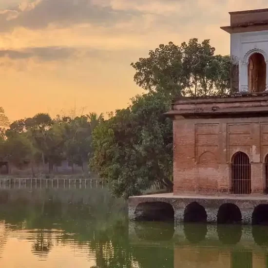 Romantic sunsetting scene from Hawakhana in puthia