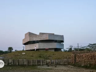 A cyclone shelter center in kuakata Bangladesh