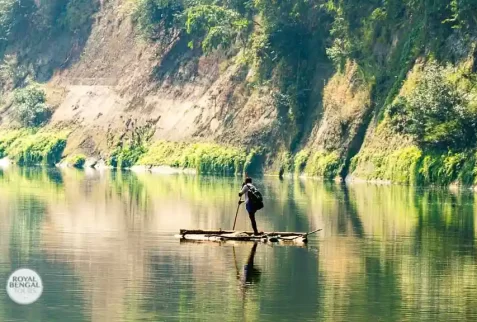 Beautiful cruise on shangu river in Bandarban hill tracts