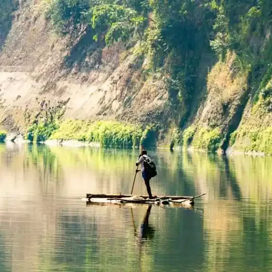 Beautiful cruise on shangu river in Bandarban hill tracts