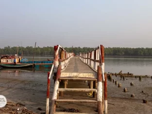 Embarking station at beautiful Kotka wildlife sanctuary of sundarban forest