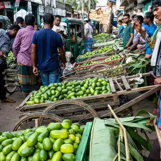 Exploring a local vegetable and fruit market in sreemangal is a unique experiance