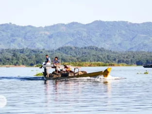 Lake cruising on Kaptai Lake Rangamati Bangladesh