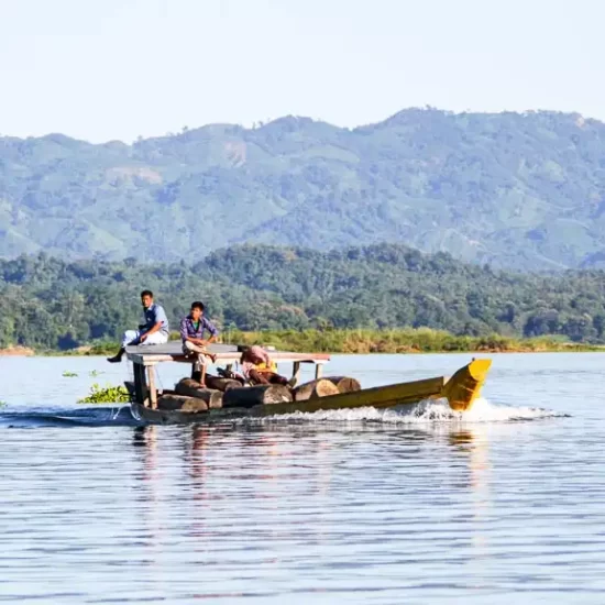 Lake cruising on Kaptai Lake Rangamati Bangladesh