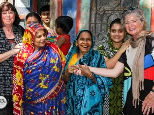 Meeting the local people in Barishal during the backwater trip