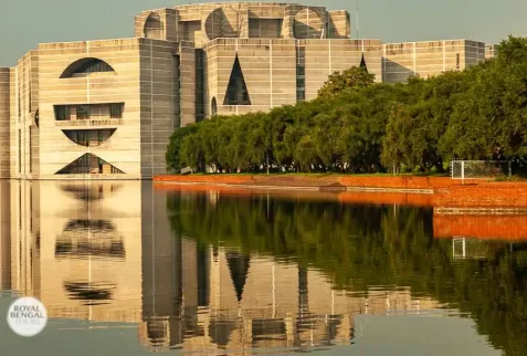 National parliament building of Bangladesh designed by Louis Kahn