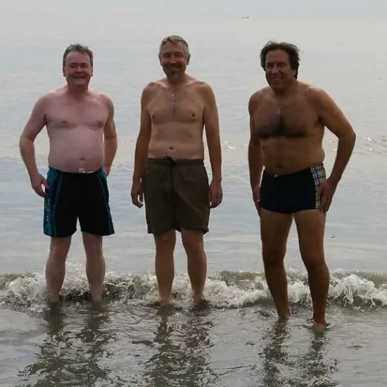 Swimming in the virgin kotka sea beach in sundarban forest