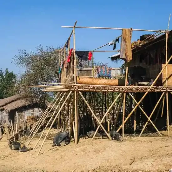 Traditional tribal community in the remote area of Chittagong Hill tracts