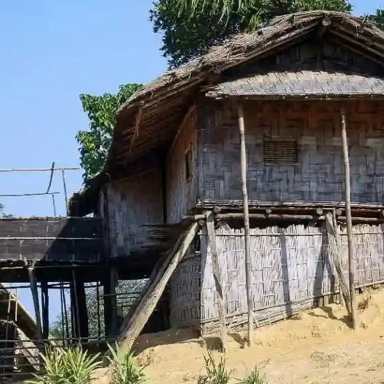 Tripura Ethnic house in Bandarban hill tracts