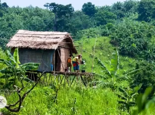 seasonal jhum house for agriculture in Chittagong Hill Tracts