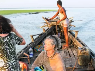 Early Morning boat trip to nijhum dwip mangrove forest