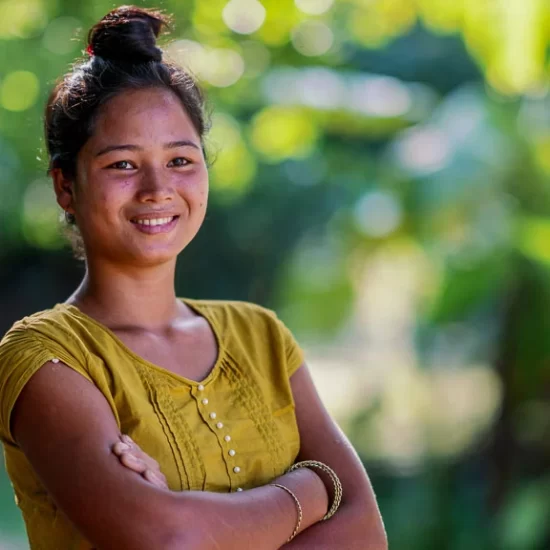 A lovely young Khyang Tribal lady portraying the charm of her community