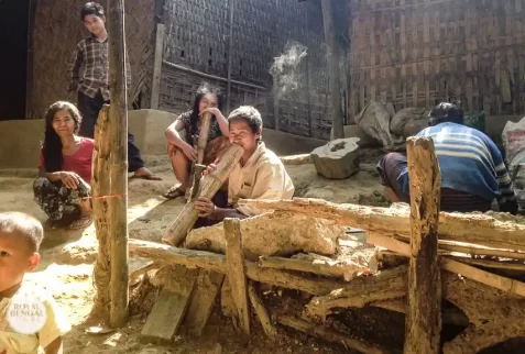 Chakma tribal family in Rangamati Hill Tracts