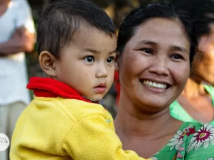 Chakma tribal mother with her baby in Chittagong hill tracts