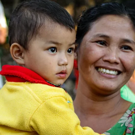 Chakma tribal mother with her baby in Chittagong hill tracts