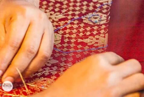 Traditional Jamdani Saree weaving village around dhaka