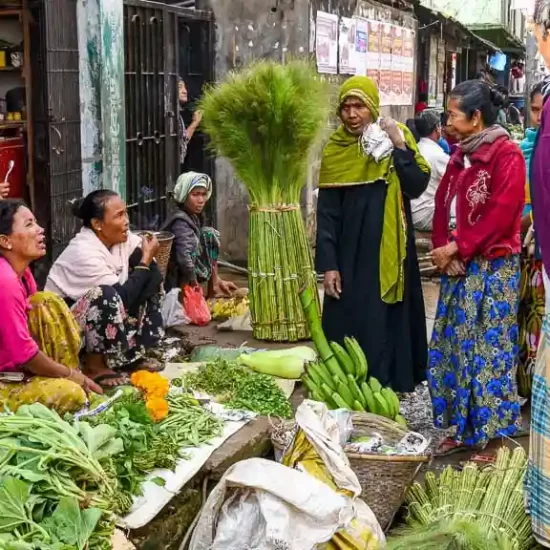 busy and colorful tribal bazar in Chittagong Hill tracts