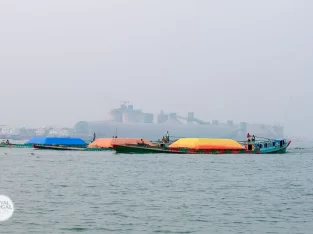 beautiful meghna river of Bangladesh near sonargaon