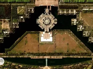 creative and distinctive architectural style at Bangladesh Parliament Building